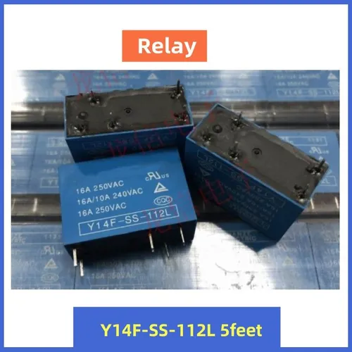 Реле мощности Y14F-SS-112L 12V, 5 контактов, переключающее 1НО+1НЗ, 16A 250V