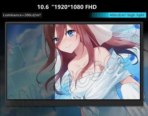 Wisecoco 10.6" Монитор 10.6"IPS LCD дисплей 1920*1080 FHD LTL106HL01-001 для малины Pi 3 планшета, х