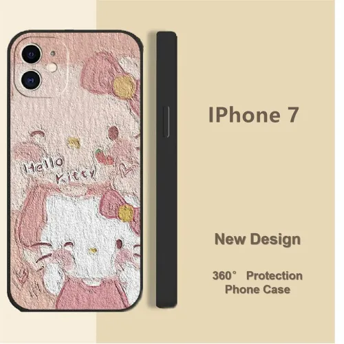 Original подходит для IPhone 7 полностью закрытый силиконовый чехол для телефона милый и мультяшный