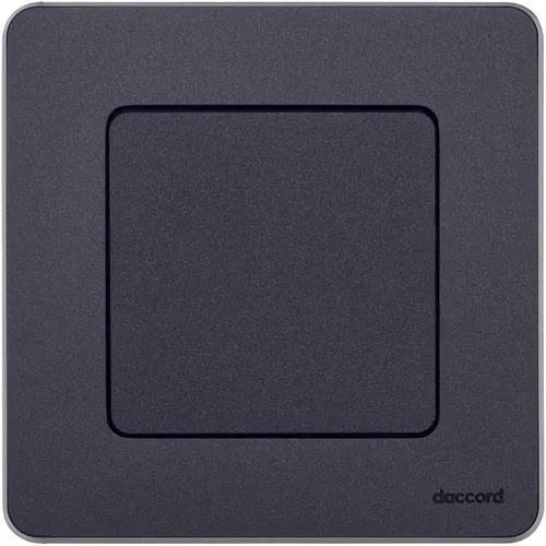 INSPIRIA Выключатель 1-клавишный схема 1 10АХ безвинтовые зажимы антрацит, IEK 673603