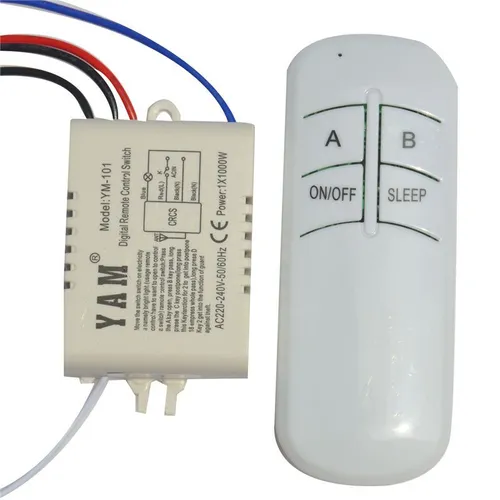 Беспроводной односторонний дистанционный выключатель для ламп 220 В (на фото) (цветной).