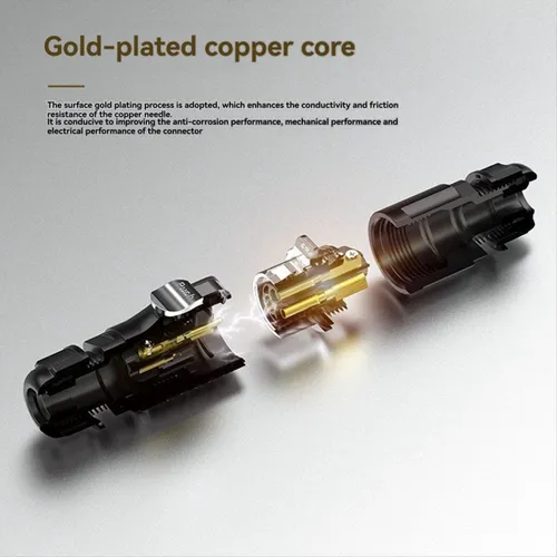 LP20 Промышленный авиационный 2-контактный панельный разъем питания, водонепроницаемый (черный)