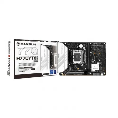 Материнская плата, 2*DDR5, 96Gb, 4*SATA3, 4*M.2, MAXSUN (MS-Terminator H770YTX D5 WIFI)