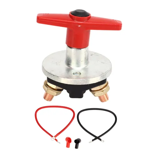 Выключатель массы автомобильного аккумулятора 1260 В 300 А с красно-черным кабелем питания длиной 50