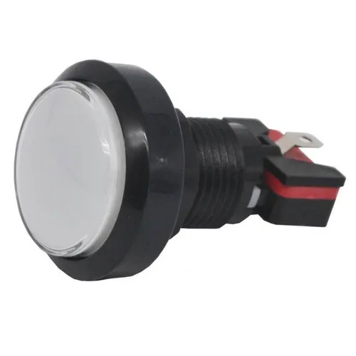 Кнопка без фиксации с подсветкой 45мм, 12В, белая