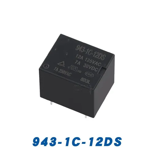 Реле электромагнитное 943-1C-12DS, 5-контактное, 1 переключающий контакт, 12 В постоянного тока