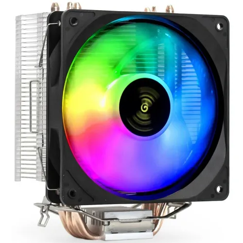 Кулер для процессора ExeGate Wizard EXX400V2-PWM.FRGb серебристый, 120 мм, алюминий/медь, 2400 об/ми