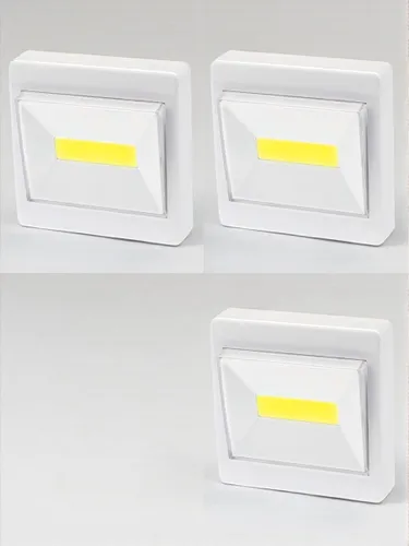 Настенный мини-светильник LED (клавиша) на батарейках, 3шт
