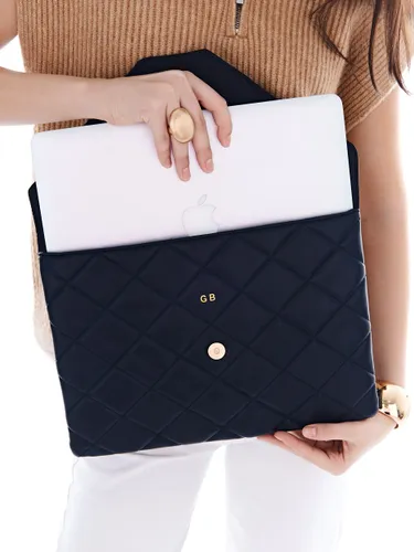 Чехол-папка для ноутбука, макбука из экокожи, черная