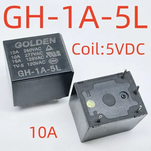 3pcs Реле GH-1A-5L 12А 4-pin, надежное для электросхем и панелей