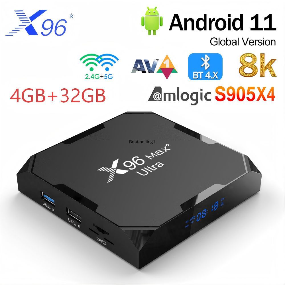 Смарт-ТВ приставка X96 Max+ Ultra 8K (Amlogic S905X4 / Android 11 ...
