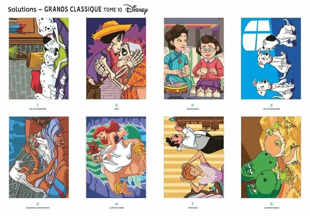 Раскраска по номерам Coloriages mystres Disney - Famille, 128стр
