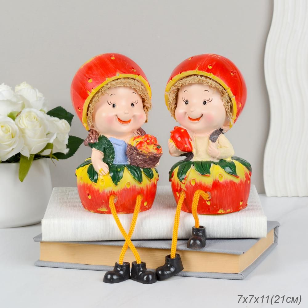 Статуэтка Клубника висячие ножки, полистоун, 8 х 5,5 х 20 см — фото 2