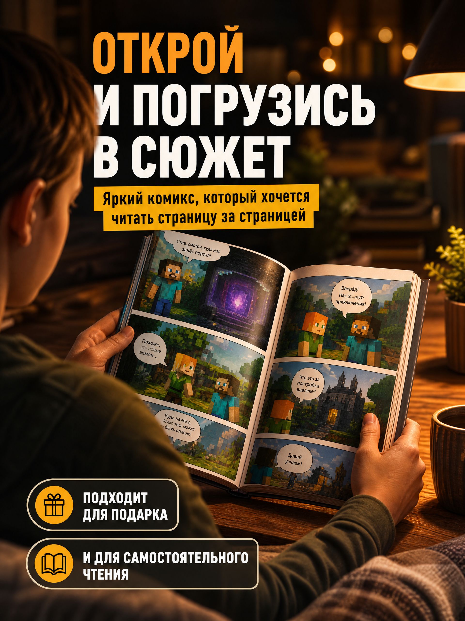 Комикс Приключения Стива и Алекс: Путешествие в далёкие земли Умка | Comic Adventures of Steve and Alex: Journey to Faraway Lands - Ozon image 1