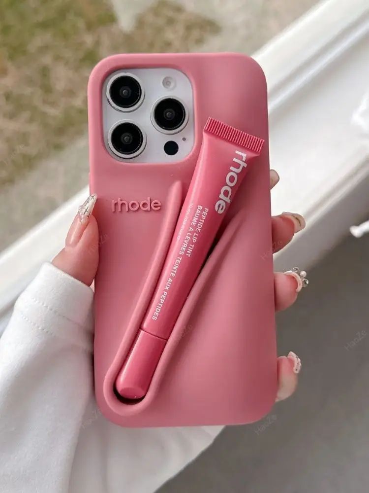 智能手机壳 用于 Apple iPhone 16 Pro, 硅胶, 深粉红色