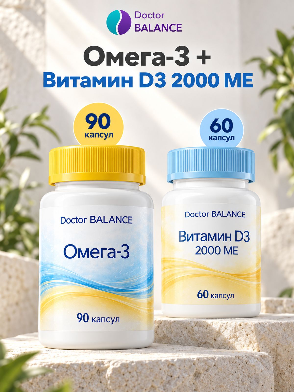 Набор Doctor Balance: Пробиотик-комплекс для пищеварения 60 + L-карнитин 60