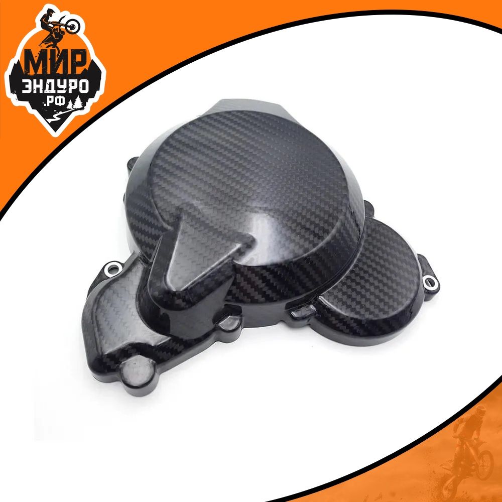 Карбоновая защита двигателя Левая HENGJIAN Z300 KTM HUSQVARNA GASGAS 250 300 EC300 MC250 — фото 2