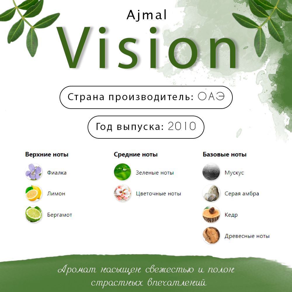 Ajmal Vision парфюмерная вода 100 мл фото 2