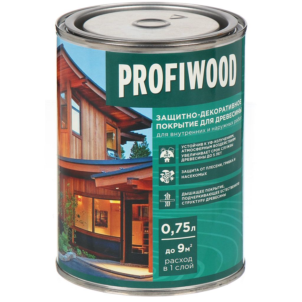 Profiwood,Пропитка,длядерева,защитно-декоративная,красноедерево,0.7кг
