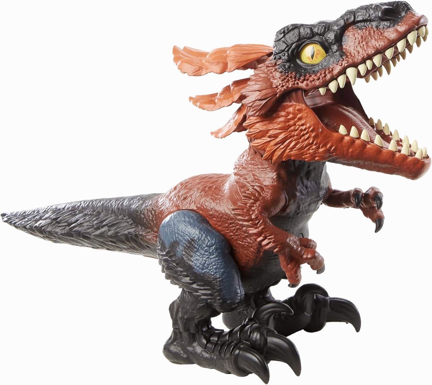 Мир Юрского периода: Jurassic World: Интерактивная игрушка фигурка-динозавра Супер Пирораптор со светом и движением, 3 режима игры
