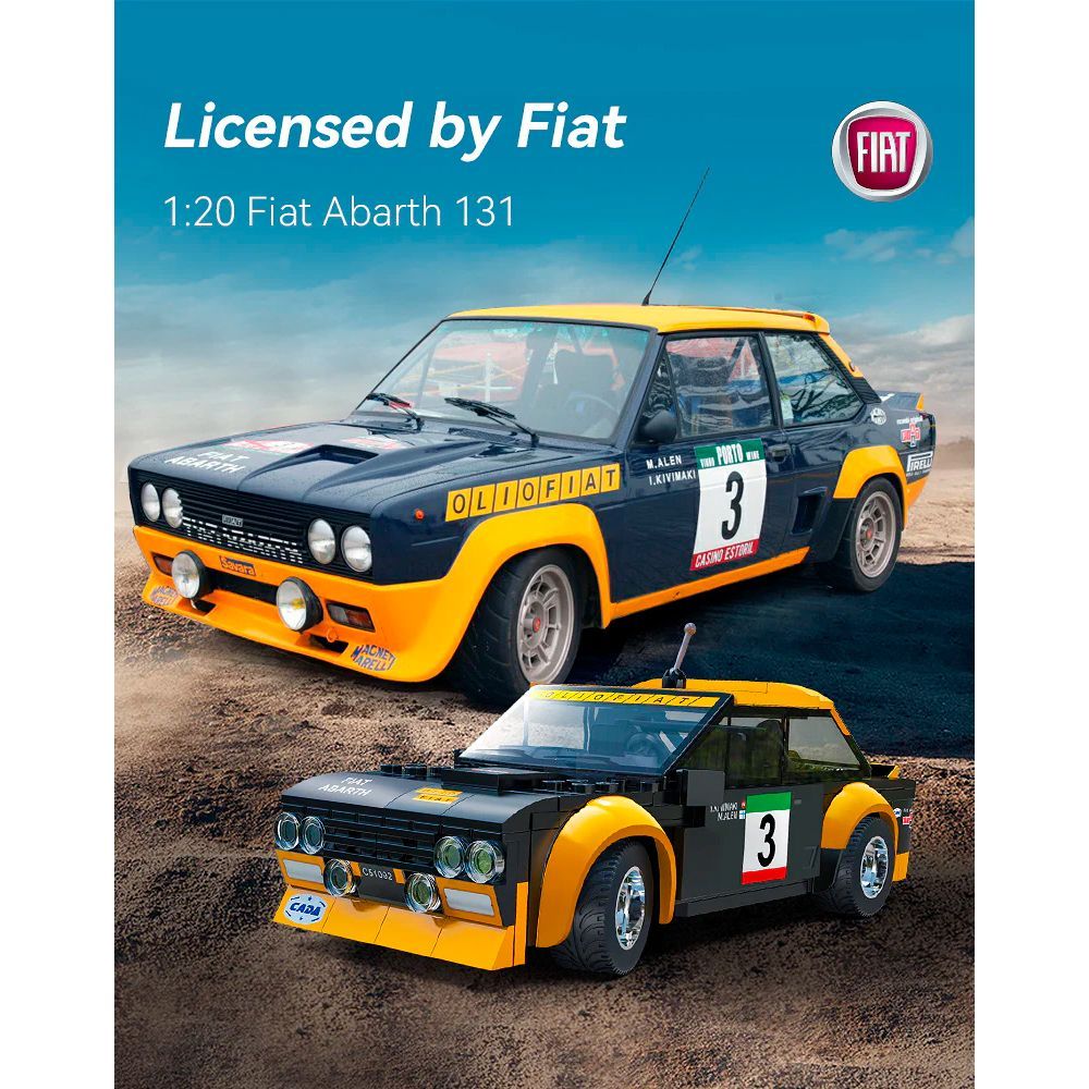 РадиоуправляемыйконструкторCaDAспортивнаямашинкаFiatAbarth1311/24(216деталей)-C51092W