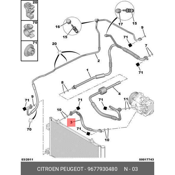 Трубка кондиционера peugeot: 407 04- PSA 9677930480 купить на OZON по ...