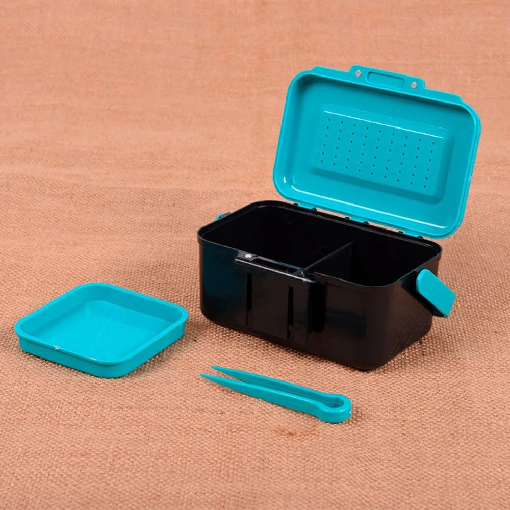 Рыболовнаякоробкадлянаживки/Коробкадлярыбалкидлячервейспинцетомивентиляцией