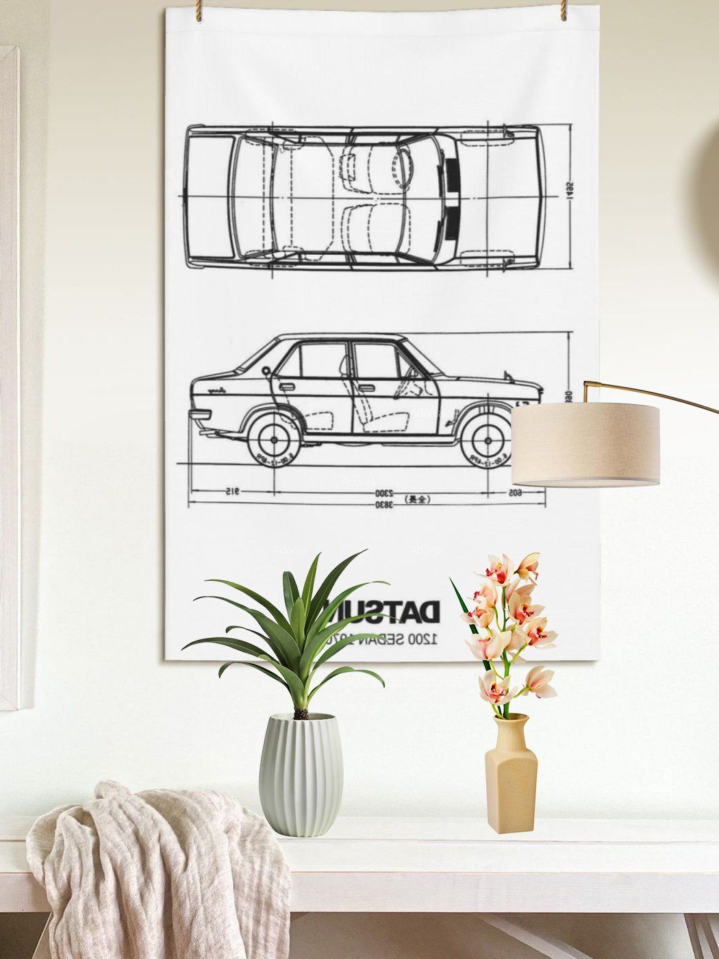 Флаг плакат баннер Datsun 1200 Sedan 1970 Pattern 60cm X 90cm ...