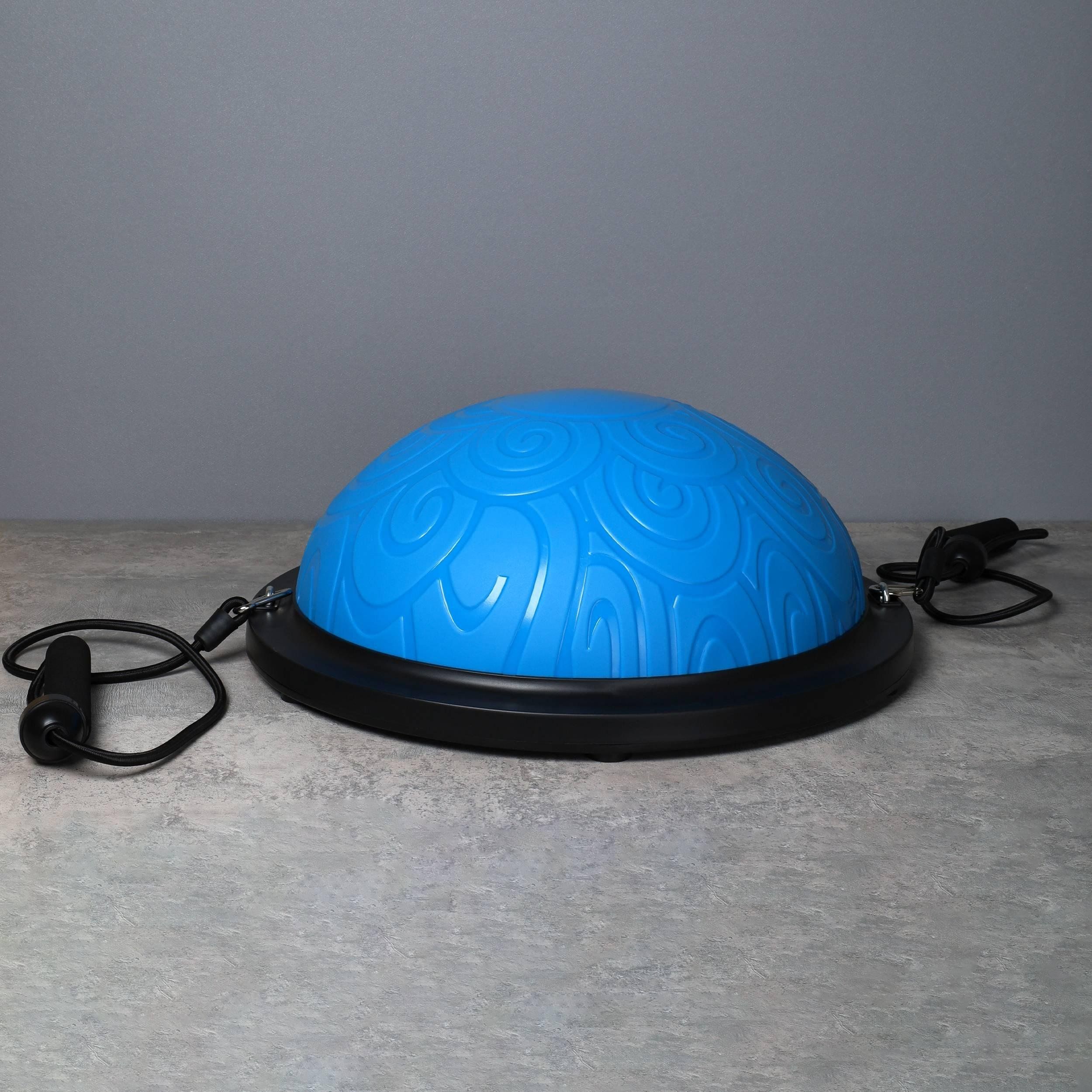 Полусфера балансировочная BOSU 46 см Woohooo Curls эспандер, насос в комплекте, синий Полусфера балансировочная BOSU 46 см Woohooo Curls эспандер, насос в комплекте, синий