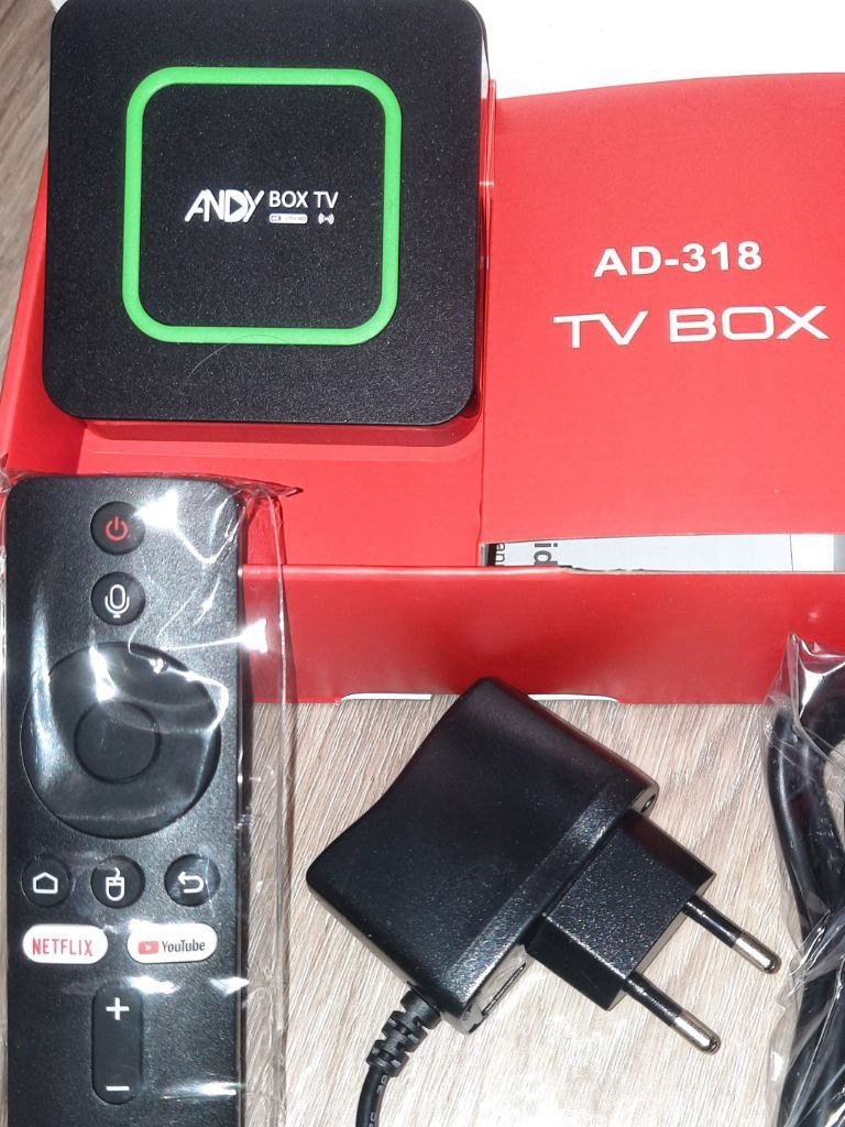 Медиаплеер AndyBoxTv ATV28, AV, HDMI, RCA, RJ-45 Ethernet, USB, бежевый ...