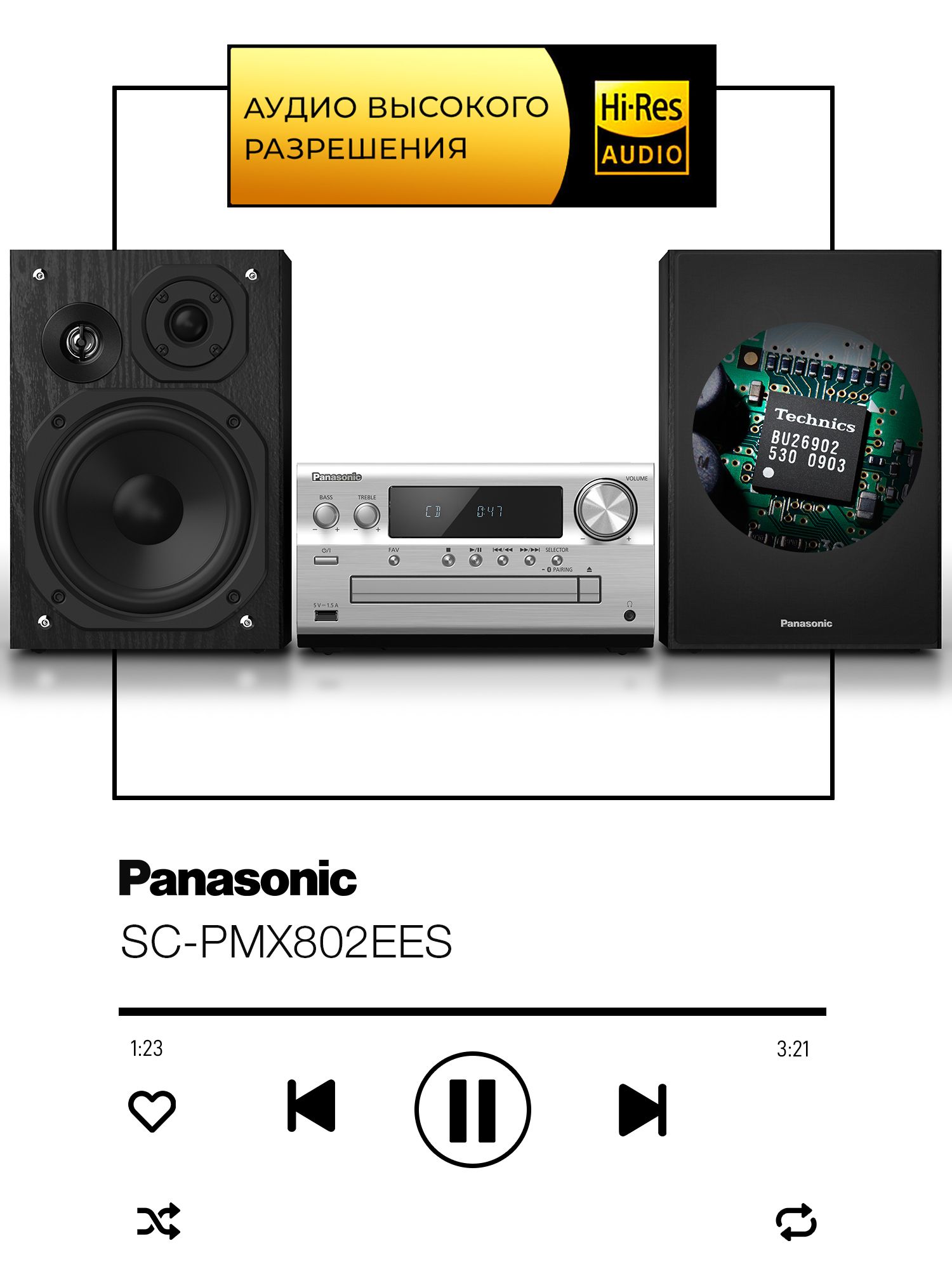 Hi-Fi музыкальный центр Panasonic SC-PMX802EES купить на OZON по