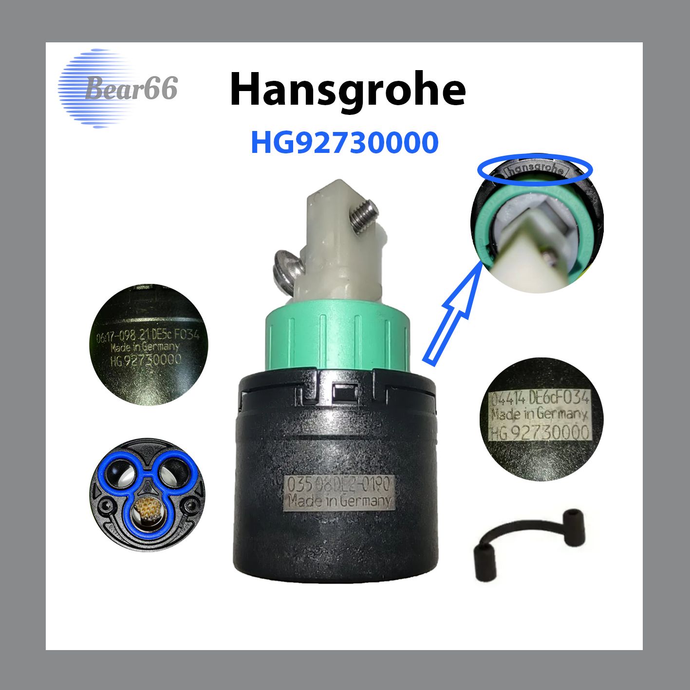 КартриджHansgrohe92730000(типM2,вмешках).ПроизводствоГермания,состальнымштампом.СовместимсосмесителямиFocusE,Logis,Talis,AxorStarckX.ЗаменакартриджаM3.