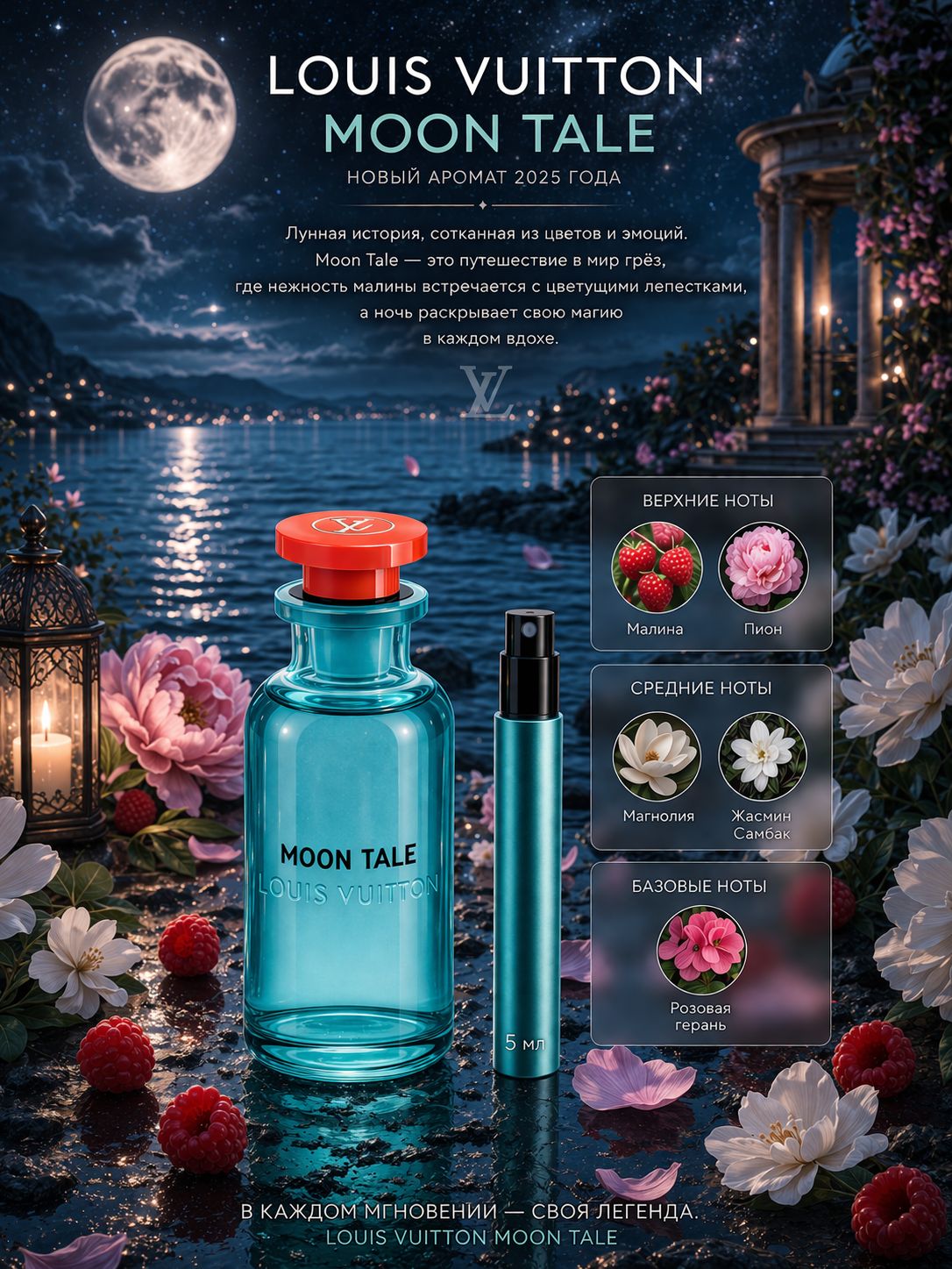 Louis Vuitton Moon Tale Парфюмерная вода 5 мл Отливант купить