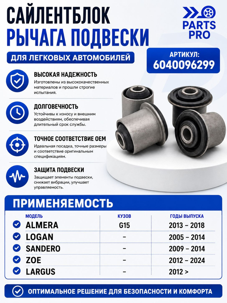 Сайлентблок Logan II, Sandero II ASP