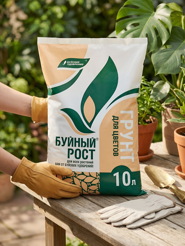 Грунт Буйский химический завод Буйный рост для цветов, 10 л #1