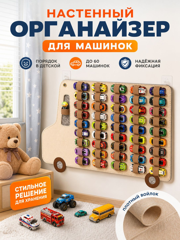 Органайзер подвесной 54.8x34.5x2 см 1 шт волокно хаки #1