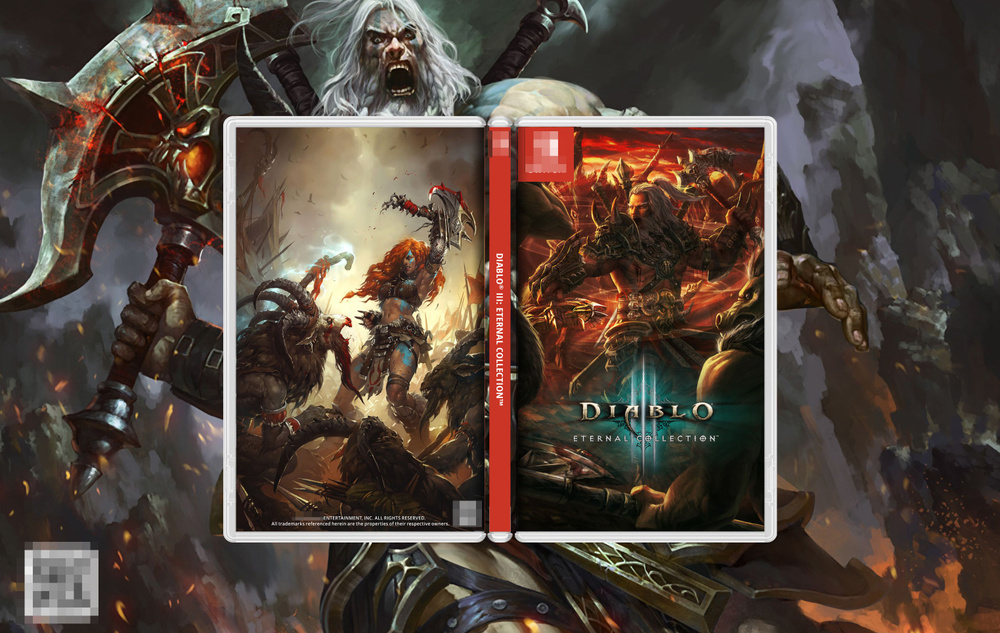 Diablo III Eternal collection Barbarian / Обложка для Кейса Nintendo ...