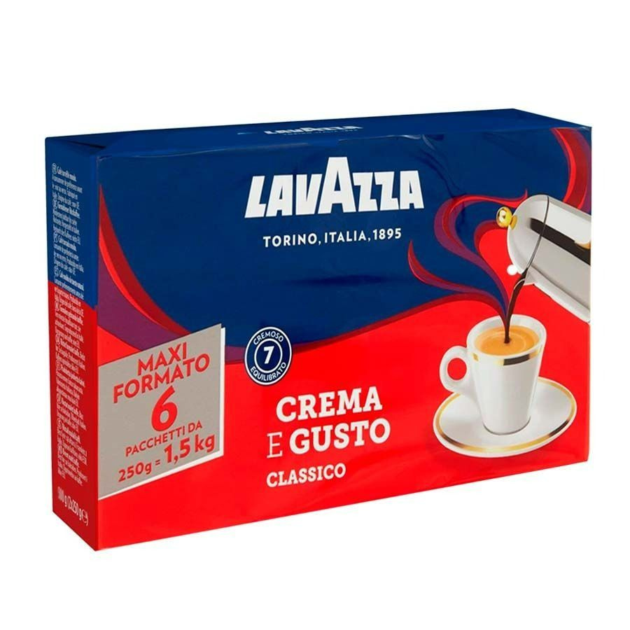 Кофе молотый Lavazza Gusto Classico, 6 шт x 250гр #1