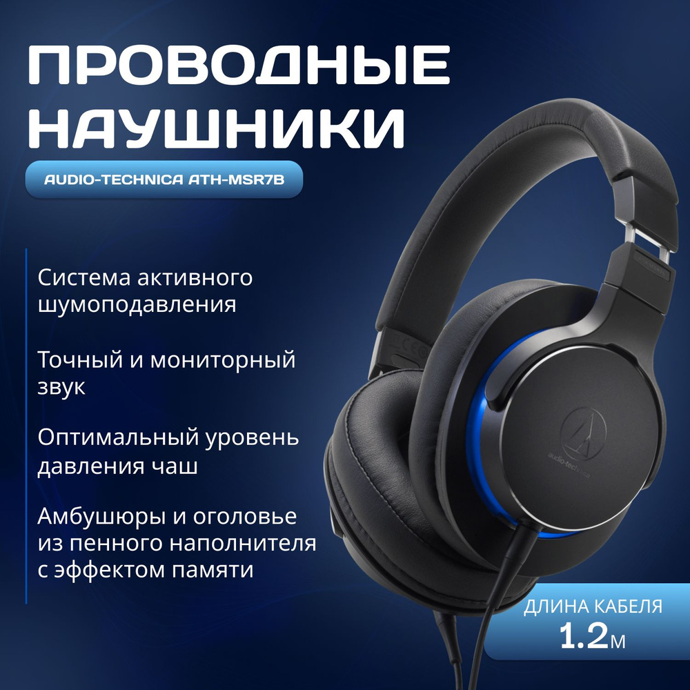 Наушники Полноразмерные Audio-Technica ATH-MSR7b - купить по