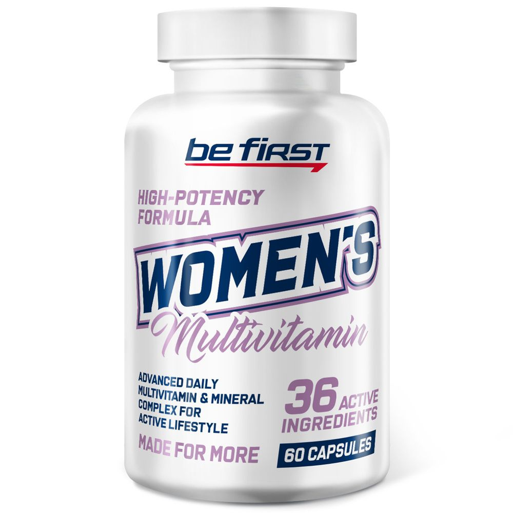 Витамины для женщин Be First Womens Multivitamin, 60 капсул / комплекс мультивитаминов для красоты женщин #1