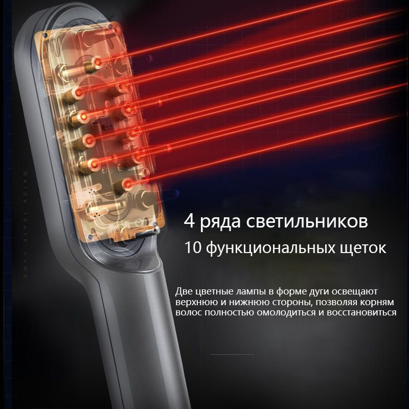 Лазерная массажная инфракрасная расческа от выпадения волос,массажер ...