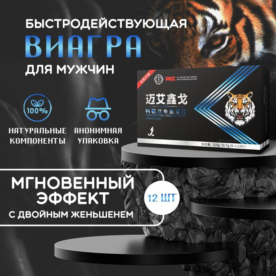 Возбудитель для мужчин TIGER, 12 штук - купить с доставкой по выгодным  ценам в интернет-магазине OZON (880686064)