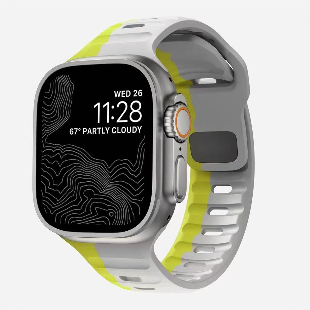 силикон ремешок для Apple Watch iwatch 42/44/45/49mm,series 1-9 SE Ultra #1