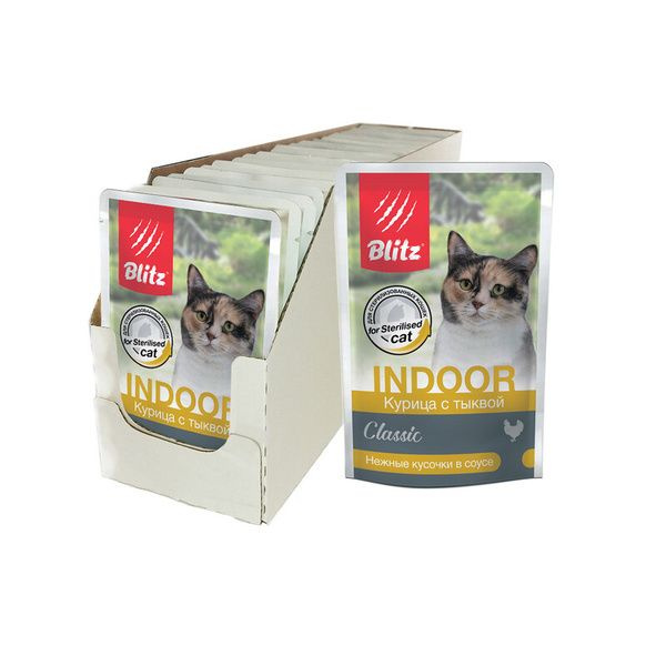 БЛИТЦ полнорационный корм для стерилизованных кошек и кастрированных ...
