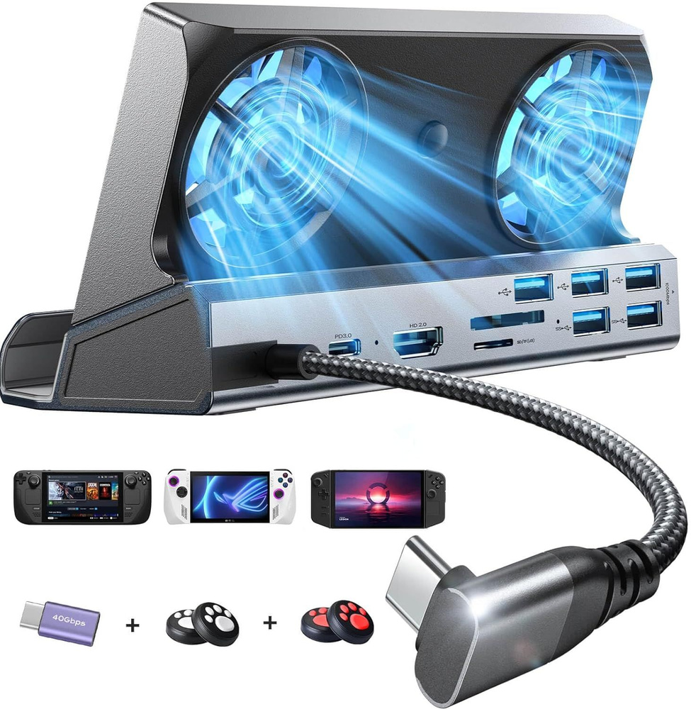 Legion Go Dock, док-станция 13-в-1 с 5 портами USB 3.0 и 2.0, двойным ...
