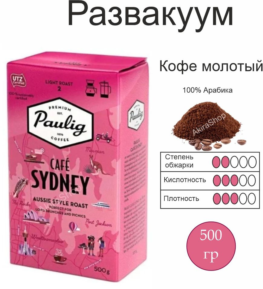 Кофе молотый Paulig Cafe Sydney, 500 гр. Финляндия (Мягкая пачка- РАЗВАКУУМ)  #1