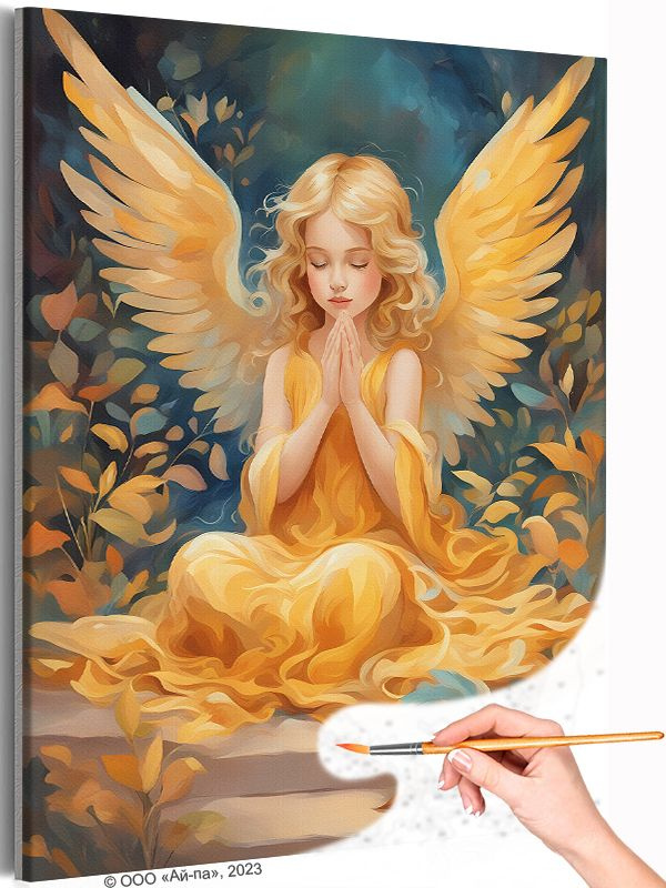 Картина по номерам 'Девочка ангел Люди Дети Ребенок 40х50' - купить с ...