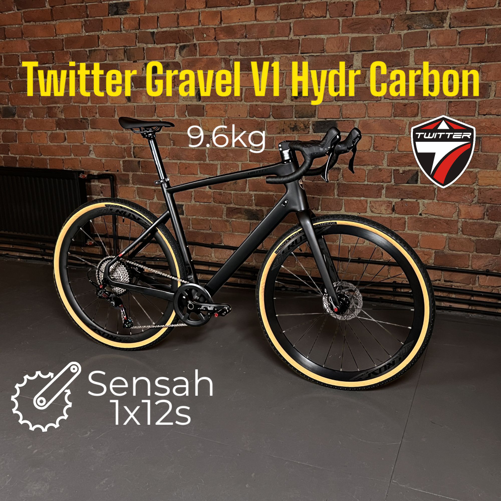 Велосипед Twitter Gravel V1 Full-hydr Carbon, 9.6 кг, 700х40с гревел  шоссейный взрослый, 54 см 12 скоростей, цвет черный - купить по выгодной  цене в интернет-магазине OZON (928141734)