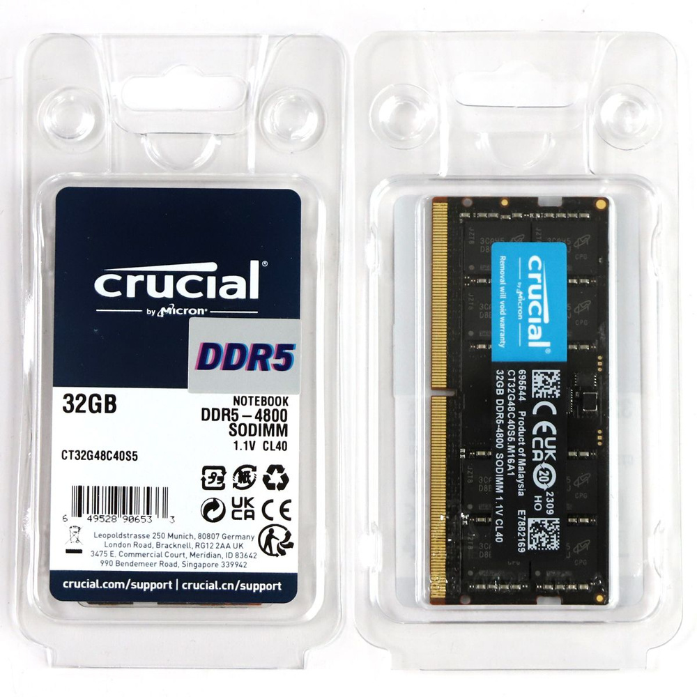 Crucial Оперативная память SODIMM 1x32 ГБ (CT32G48C40S5)