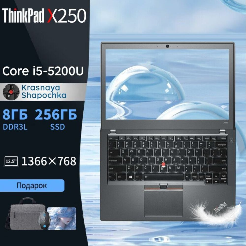 Lenovo Thinkpad X250 Ноутбук 12.5", Intel Core i5-5200U, RAM 8 ГБ, Intel UHD Graphics 620, Windows Pro, #1